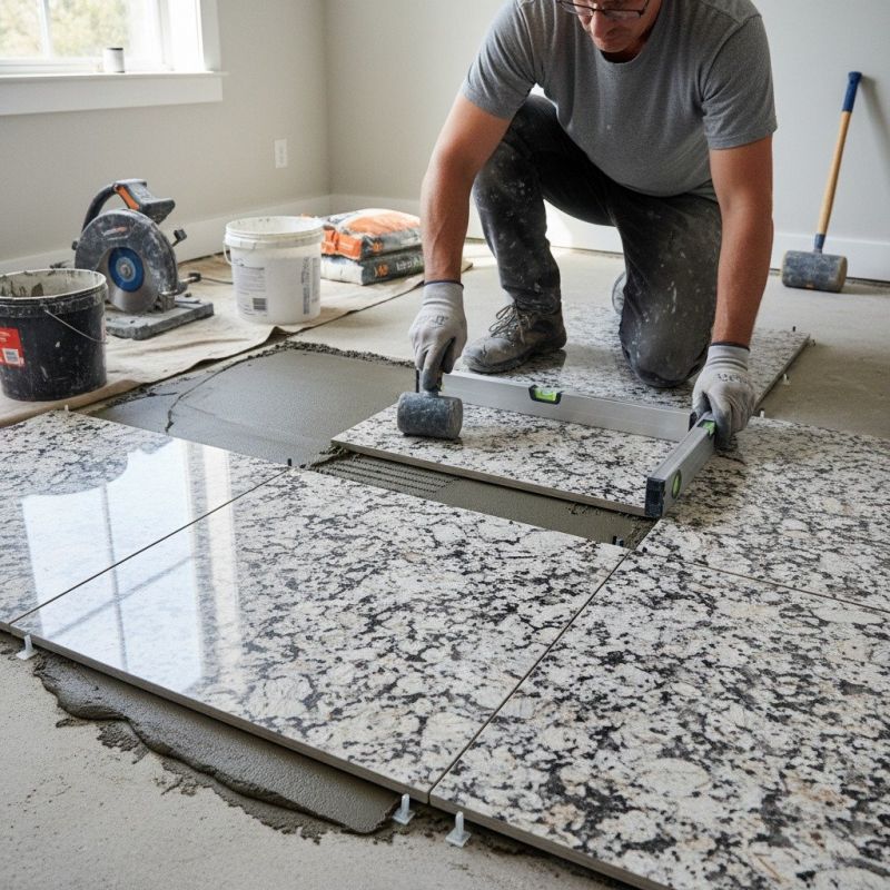 Marble Floor Replacement in Overland Park, KS