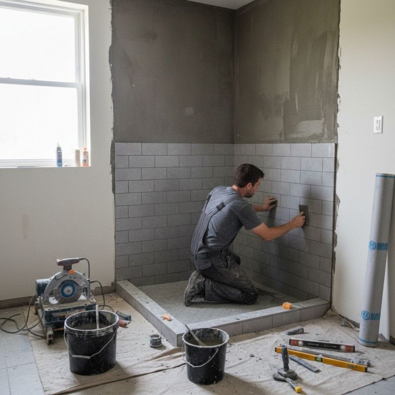 Shower Floor Tiling in Alpharetta, GA